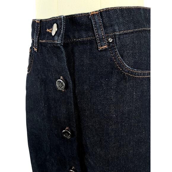 MASSIMO DUTTI Dark Denim Blue Knee-length Skirt (Size 4) - Picture 4 of 15